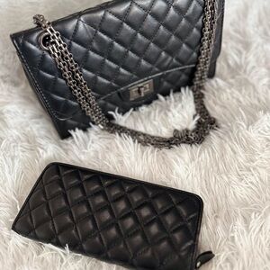 Quilted Crossbody purse with matching wallet